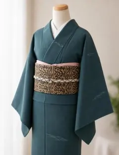 【お買得】夏着物と名古屋帯セット　小紋　普段着 夏コーデ　絽　着丈159㎝ お買得】夏着物と名古屋帯セット 小紋 普段着 夏コーデ 絽 着丈159