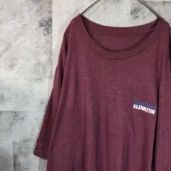 半袖Tシャツビッグオーバーサイズワインレッド　A65,7のサムネイル