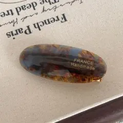 ヘアクリップ 楕円形 まだら模様 べっ甲風髪留め 髪飾り エレガント オシャレ