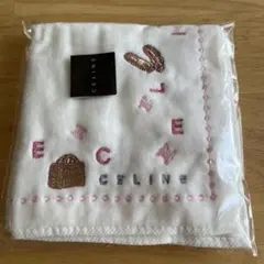 CELINE 刺繍デザイン ハンカチ
