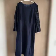 LACE LADIES ネイビー ひざ丈ワンピースのサムネイル