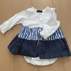 80ロンパース・カバーオール 白/青/ネイビー