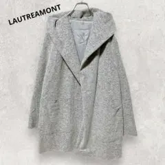 LAUTREAMONT フード付ショートコート M 杢グレー 日本製 秋冬のサムネイル