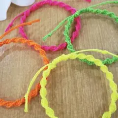ミサンガアンクレットワックスコード　ネオンカラー☆