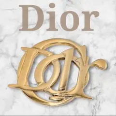 ディオール Christian Dior ロゴ ブローチ ゴールドのサムネイル