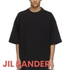 JIL SANDER+ ブラック スウェット Tシャツ オーバーサイズ