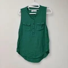 Abercrombe &Fitch アバクロノースリーブシャツS M相当グリーン