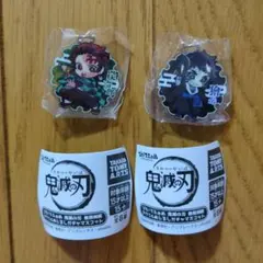 鬼滅の刃 ぴた！でふぉめ アクリルめじるし ガチャ 2種　炭治郎　獪岳