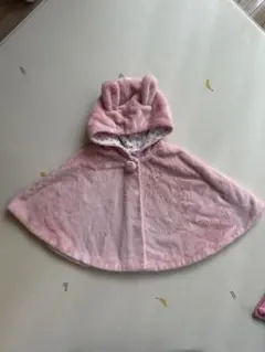 ミキハウス　ピンクポンチョ