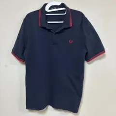 フレッドペリー ネイビー 赤襟 ポロシャツ サイズ44（XL）