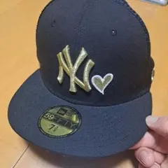 New Era 59FIFTY NY/ゴールド　ニューヨークヤンキース