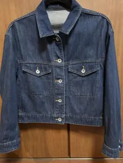 ユニクロ　ダークブルー デニムジャケット Mサイズ