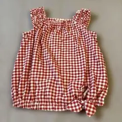 ギンガムチェック タンクトップ 90 Tシャツ 美品 夏服