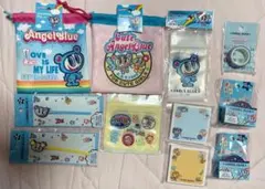 エンジェルブルー　メモ　巾着袋　ロールシール　ケーブルタイ　マステ　ナカムラくん