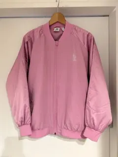 adidas アディダス サテンジャケット スタジャン ストーン付きピンク