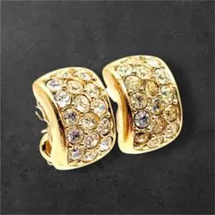 極美品✨Dior ディオール イヤリング ラインストーン ヴィンテージ