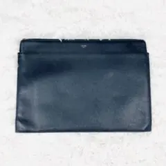 CELINE セリーヌ クラッチバッグ セカンドバック レザー ネイビー