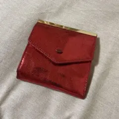 SPIRALGIRL メタリック赤 二つ折り財布
