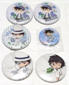 名探偵コナン　トレーディング缶バッチ　デフォルメ　花冠　工藤新一　怪盗キッド