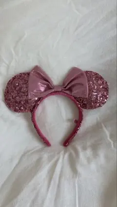 ミニー　カチューシャ ピンク スパンコールのサムネイル