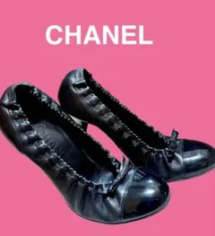CHANEL パンプス ブラック レザー レディースのサムネイル