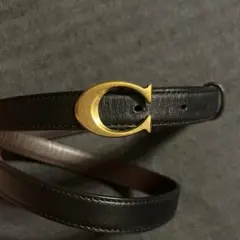 美品　COACH ベルト　黒　長め