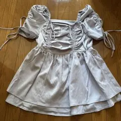 フリル パフスリーブ トップス