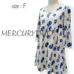MERCURYDUO ワンピース 花柄 レース 7分袖