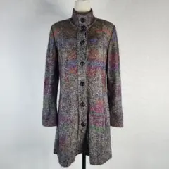 Vintage マルチカラーモヘヤニットコート シルク ウール モヘヤ 40 Lのサムネイル