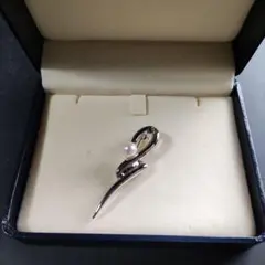 TASAKI　タサキ ブローチ 田崎 真珠 パール シルバー シンジュ 美品