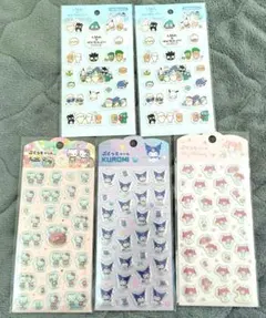 サンリオ　ぷくっとシール　５点セット　はぴだんぶい　キティ　クロミ　マイメロ