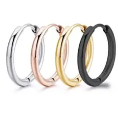 456★フープ 輪っかピアス サージカルステンレス 両耳