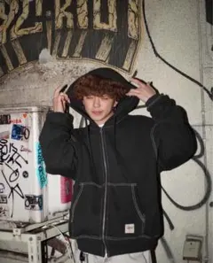 【最安値】Stussy DOUBLE FACE LABEL ZIP HOODIE