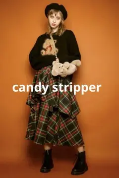 キャンディストリッパー　チェックスカート　ロング　ティアード