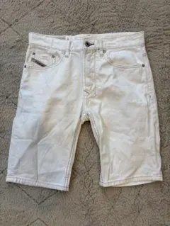 e*》様 DIESEL ディーゼル ホワイトデニム ハーフパンツ サイズ26