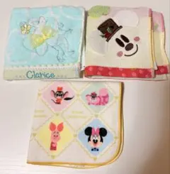 ディズニー　ハンドタオルセット未使用品　ミッキー・クラリス