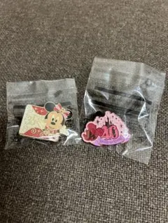 ディズニー ミニーマウスピンバッジ 35・40周年記念