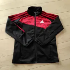 adidas ジャージ上 黒 赤 130cm