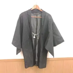 夏羽織　羽織　着物　墨黒　古着　ヴィンテージ