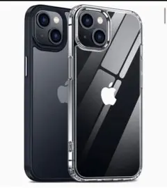 【2枚セット】 iPhone14 用 ケース 黄ばみ防止 + 半透明