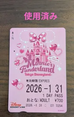 ディズニー リゾートライン フリーきっぷ Happy New Year 2018 ディズニー リゾートライン フリーきっぷ 2018 クリスマス 使用済み