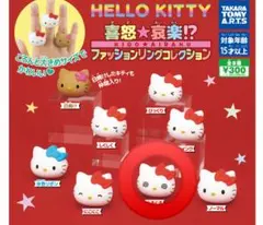 ハローキティガチャ　喜怒哀楽ファッションリングコレクション