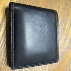 PaulSmith ブラックレザー 二つ折り財布