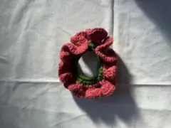 シュシュ　ピンク × グリーン