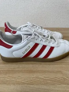 adidas Gazelle ホワイト/レッド スニーカー