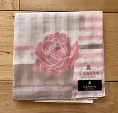 LANVIN バラプリント ハンカチ