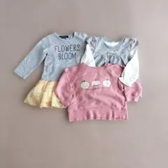 女児90サイズ長袖【西松屋他】3着セット