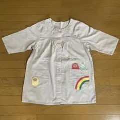 保育士　エプロン クマ　ウサギ