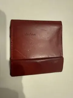 abrAsus 薄い財布　赤 ブッテーロレザー