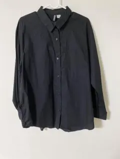H&M コットンシャツ　BLACK サイズM